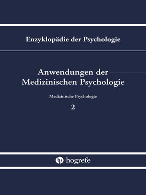 cover image of Anwendungen der Medizinischen Psychologie